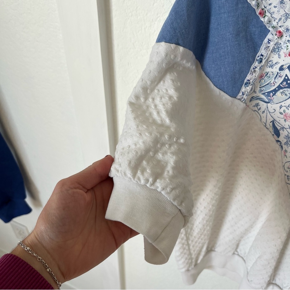 Vintage Teddi Women's Medium Patchwork Button-Dow… - image 4